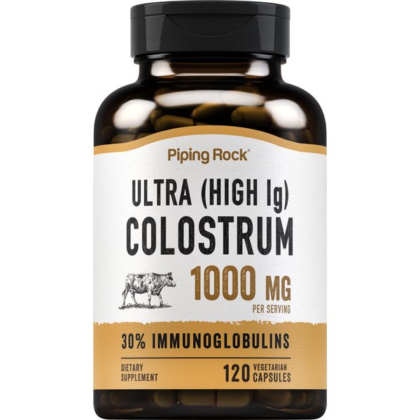 Piping Rock Colostrum Supplement | 1000 mg | 120 Capsules | Immunoglobulin | Non-GMO, Gluten Free