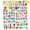 115 PCS Cute Funny Lightning Bolt Temporary Tattoos Sticker Funny Tornado Birthday Party Decorations Supplies Favors Gifts Baby Shower Boys Girls Cute Fake Lightning Bolt Tattoo School Reward Themed