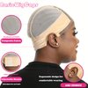 BasicWigCaps Lace Grip Wig Cap for Women 4x5 Transparent Lace Wig Caps Non Slip Wig Gripper for Keeping Wigs In Place Adjustable Wig Cap with Grip Headband Make Your Wigs Glue Free (Tan)