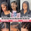 GIRLOFDREAMS 13x6 Bob Lace Front Wig Human Hair Straight Transparent Lace Frontal Wigs Pre Plucked with Baby Hair Brazilian Remy 180 Density Pre Plucked Natural Color Black Short Wigs for Black Women