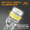 921 922 LED Bulb Reverse Lights, Tail Light Bulbs for Car Truck, 300% Brighter, 6500K High Power 3030+4014 SMD White light (2 Pack)