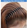 bodbop XINGZHE Metal Hair Band for Men Headband Women Hair Bands for Guys Fashion Headbands for Washing Face Makeup Sports Head Hair Hoop Black Elastic Non Slip Wavy Men’s Hairband (Black)