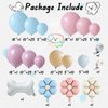 Blue Balloon Arch Kit for Paw Dog Birthday Party Decorations, 154Pcs Pink Blue Purple Apricot Bone Foil Balloons Garland for Boys Girls Blue Theme Puppy Dog Baby Shower Party Supplies