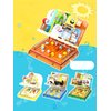 Lreyrous Exquisite Sponge Toy Building Block Box Set Series 1 Island Building Blocks Birthday Gifts for Boys and Girl with Themed Characters for 14+ Teenagers & Adults