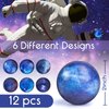AMOR PRESENT 12PCS Space Party Favors, 2 Inch Galaxy Stress Balls Mini Foam Squeeze Squishies Toys for Stress Relief Outer Space Astronaut Party Class Reward