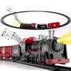 Lucky Doug Christmas Train Set Toys for Kids Toddler Ages 3-5 4-7, Toy Train Set with Light & Sound for Under Christmas Tree, Christmas Toys Train Set for Boys Kids Ages 3-5 4-7 4-8