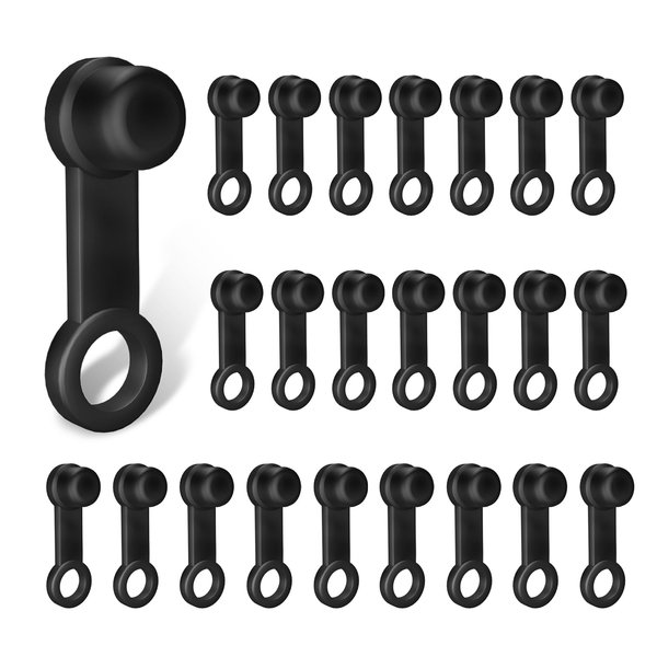 Sodcay 24 PCS Car Bleeder Rubber Caps, 8mm Brake Pump Drain Screw Cap Grease Fitting Dust Cover, High-Performance Brake Filler Bleeder Cap, Universal Accessories for Cars Motorcycles （Black)