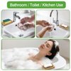 2-Pack Bamboo Wood Soap Dishes – Soap Draining Holders for Bathroom & Kitchen, Eco-Friendly