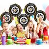 8 Pcs Wheel Tire Balloons 18 Inch Tire Balloons Race Car Birthday Party Decorations Foil Balloons Boy Racing Party Decorations