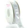 7/8" Silver Cheer Text Grosgrain Ribbon 100yd