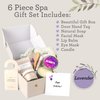 Lizush Luxury Spa Gifts for Women - 6 Piece Lavender Relaxation Spa Gift Baskets for Women, Care Package for Women, Spa Kit Gift Box Bath Sets, Self Care Gifts Set For Wife - Happy Birthday