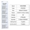 SKOANBE 5Pack CR2430 2430 ECR2430 3V Lithium Coin Battery