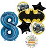 Anagram Batman 8th Birthday Party Supplies 7pc Balloon Bouquet Decorations