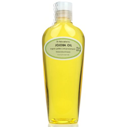 Dr Adorable - 8 oz - Jojoba Oil Golden - 100% Pure Natural Unrefined Organic Cold Pressed