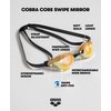Arena Unisex Cobra Core Swipe Anti-Fog Racing Swim Goggles for Men and Women Polycarbonate Mirror Lens, Yellow Copper/Black