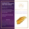 Golden Saffron Exfoliating Face Mask & Scrub, Brightening and Deep Cleanser, Minimizes Pores and Blackheads, Reduces Hyperpigmentation, All Skin Types, Gluten-free– 2 OZ