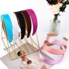 SuPoo Satin Headbands Pink Silk Headbands for Women Girls 1.1 inch Hard Head Band Non Slip Fashion DIY Hair Band Hoop Trendy y2k Hair Accessories Diademas Para Mujer Simple Solid Hairbands