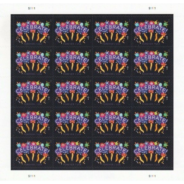 Celebrate 20 x Forever US Postage Stamps