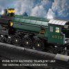 KAZI Steam Train Building Toys Set,Classic Locomotive Display Models for Adults,Retro Flying Scotsman Train Building Blocks for Toy Train Fans Ages 8 Plus,Fun Gift for Train Lovers