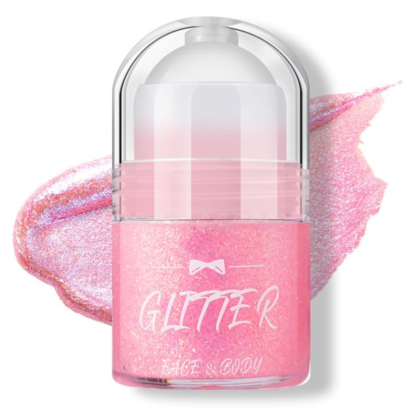 Holographic Body Glitter Gel for Body Face Hair, Chameleon Glitter Gel for Festival Party, Chunky Mermaid Body Shimmer Glitter -05