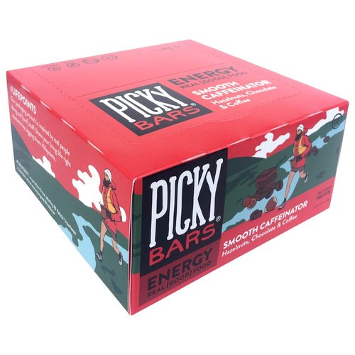 Picky Bars Real Food Energy Bars, Plant Based Protein, All-Natural, Gluten Free, Non-GMO, Non-Dairy, Smooth Caffeinator, Pack of 10