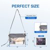 USPECLARE Clear Crossbody Purse Bag Stadium Approved Clear Tote Bag for Work Concert Sports（Grey