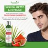 Hair Growth/Anti - Hair Loss Sulfate-Free SHAMPOO “Saw Palmetto & Cayenne”. Alopecia Prevention and DHT Blocker. Doctor Developed. NEW 2018 FORMULA!