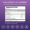 Organic Elderberry Syrup [5000mg Strength] Plus Zinc & Vitamin C Liquid Extract for Kids & Adults - Immune System Support - Vegan Sambucus Nigra Antioxidant Drops Supplement | Berry Flavor 4oz