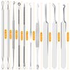 Pimple Popper Tool Kit - Boxoyx 10 Pcs Blackhead Remover Comedone Extractor Kit with Metal Case for Quick and Easy Removal of Pimples, Blackheads, Zit Removing, Forehead,Facial and Nose(Silver)