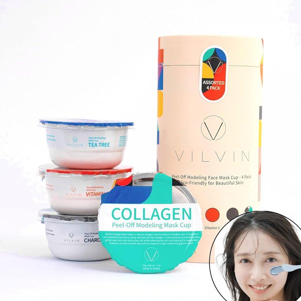 VILVIN Modeling Mask - Peel off Jelly Mask Powder Pack - Face mask skin care for Soothing and Pore Management - Korean Skin Care Set - facial kit