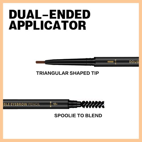 3 Pcs Waterproof Eyebrow Pencil Dark Brown, Premium Eye Brow Pencil Brn with Spoolie Brush, Longwearing for Perfect Brows, Professional, Precision, Defines, Universal Benefit Eyebrow Pencil, O'CHEAL