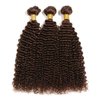 Chocolate Deep Wave Bundles Human Hair #4 Loose Brown Deep Curly Bundles Human Hair Dark Brown Bundles Double Weft Brazilian Human Hair Extensions for Black Women 10 12 14 inch 3 Bundles