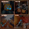 TatoYard 204 Sheets Halloween Bulk Glows Temporary Tattoos, Individual Fake Glows Tattoos Stickers for Kids, Long Lasting Waterproof Cute Tiny Tattoos for Halloween Party Favors Decorations (Blue)