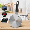 Heat Diffuser Plate for Gas Stove, Gocoffun Stainless Steel Induction Adapter Plate with Removal Handle, for Cookware Simmer Ring Induction Hob Plate Heat Diffuser(7.9inch)