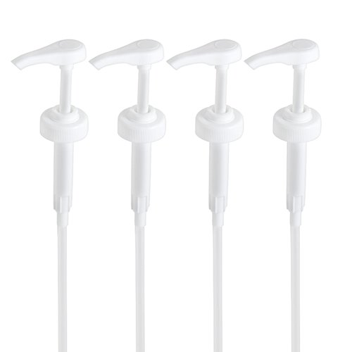 4 Packs Gallon Pump Dispenser, Leak Proof Dispenser for Hand Soap, Laundry Detergent, Sanitizer, Shampoo - 128 OZ Capacity - 38/400 Plastic Gallon Pump Dispenser for Household & Commercial