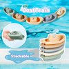 AMCHSURI Baby Bath Toys for Kids Ages 1-3, 9 PCS Mold Free Toddler Bath Toys for 2-4 Bathtub Water Toys Stackable Bath Boats and Silicone Bath Toys for Babies 6-12 Months
