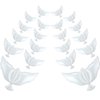Sumind 24 Pieces White Peace Dove Balloons White Memorial Balloons Dove Foil Balloons Pigeon Bird Balloons Ceremonies Party Decorations for Wedding Funeral Birthday Engagement Party