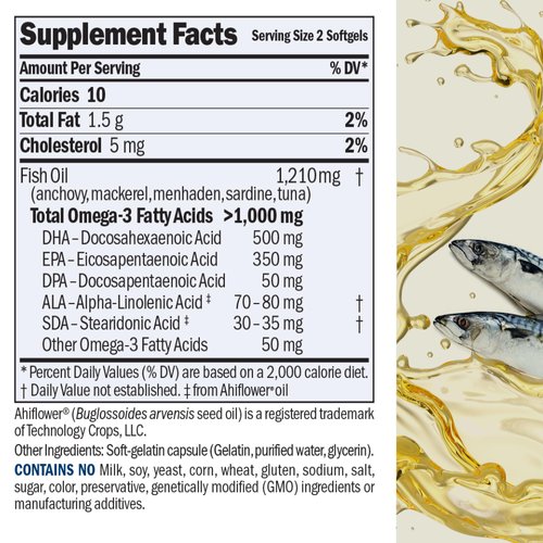 ANDREW LESSMAN Maximum Essential Omega-3 Unflavored, 180 Softgels - Ultra-Pure Omega-3 Fish Oil 1200 mg-High DHA, No Mercury Fish Oil Omega 3 Supplement-Small, Easy to Swallow Fish Oil Capsules