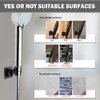 Shower Head Holder Adjustable Handheld Shower Head Bracket Adhesive Shower Wall Mount Holder Brass Shower Wand Holder Oil-Rubbed Bronze, Drill Free Glue Installation