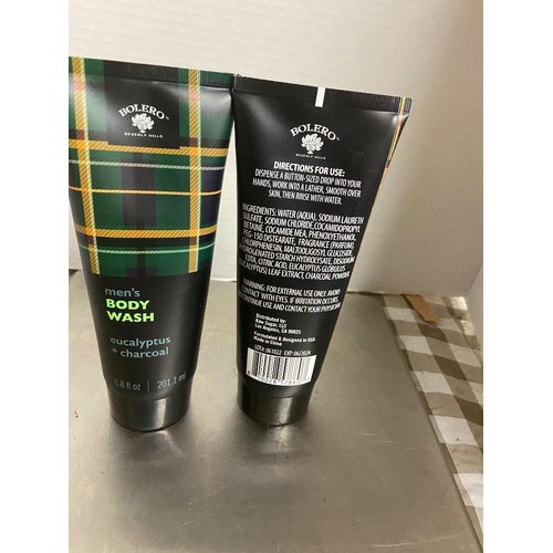 Bolero Beverly Hills Men's Body Wash Eucalyptus + Charcoal (2 EA 6.8 oz)