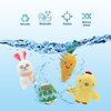 5Pcs My First Easter Basket Stuffed Plush Playset Easter Basket Stuffers Stuffed Cartoon Bunny Easter Egg Plush Basket for Kids