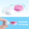 QVVQ 12PCS Contact Lens Case, Colorful Contact Lens Box Left/Right Eyes Holder Container, Outdoor Mini Contact Lens Soak Storage Kit for Travel&Home.