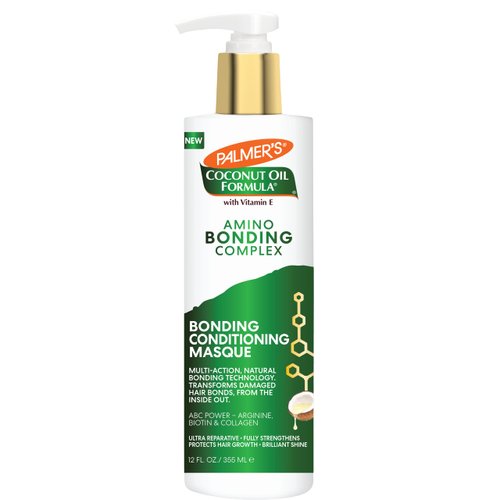 Palmer's Amino Bonding Complex Hair Mask, Intense Conditioning Masque Pack with Coconut Oil & Vitamin E, Heat Protectant, Anti Frizz, Adds Shine, Protects Hair Growth, All Hair Types, 12 fl. oz bottle