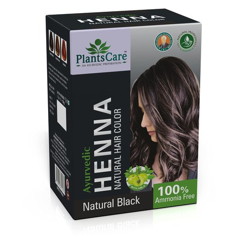 Plants Care Ayurvedic Henna Natural Hair Color Black 240g