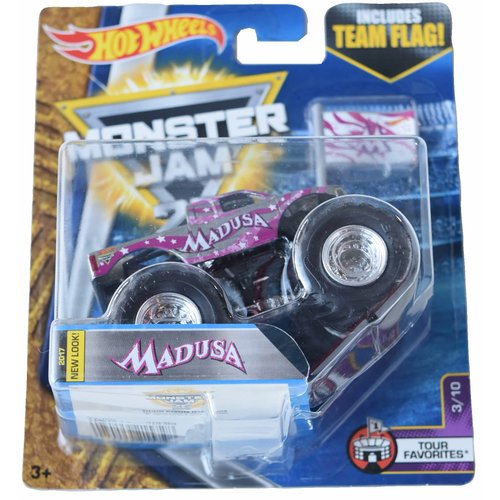 Hot Wheels Monster Jam Madusa, Includes Team Flag