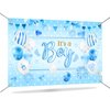 Mocsicka Blue Baby Shower Backdrop for Boy Its a Boy Banner Blue Balloons Baby Boy Shower Decorations Background Baby Shower Party Supplies 71x43.5Inch