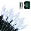 Koxly 18ft Battery Operated String Lights,Outdoor String Lights Christmas Lights 50 Led String Lights with Remote Timer Waterproof for Indoor Outdoor Garden Party Christmas Decoration, Cool White