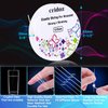 Stretchy String for Bracelets and Jewelry Making, Cridoz 5 Rolls Clear Elastic String Stretch Cord Bead Bracelet String with 2 Pcs Beading Needles for Seed Beads, Pony Beads