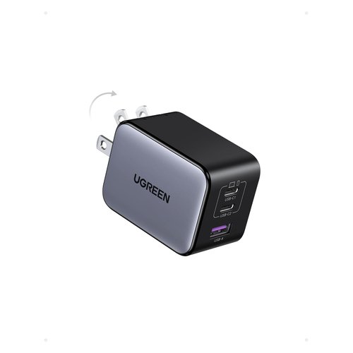 UGREEN 65W USB C Charger Nexode X Series, 3-Port PPS Ultra Compact Fast GaN Foldable Wall Charger for MacBook Pro/Air, iPhone 16/15, iPad Pro, Galaxy S24/S23, Pixel 8, Steam Deck