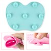Ranphykx Silicon Makeup Brush Cleaning Mat Makeup Brush Cleaner Pad Cosmetic Brush Cleaning Mat Portable Washing Tool Scrubber with Suction Cup (green)
